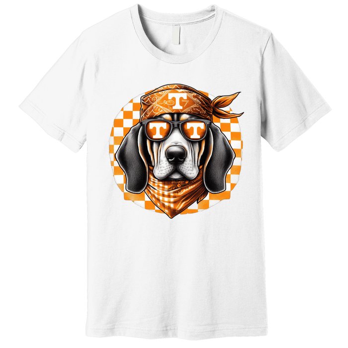 Orange Blooded Tennessee Hound Native Home Tn State Pride Premium T-Shirt