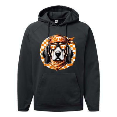 Orange Blooded Tennessee Hound Native Home Tn State Pride Performance Fleece Hoodie