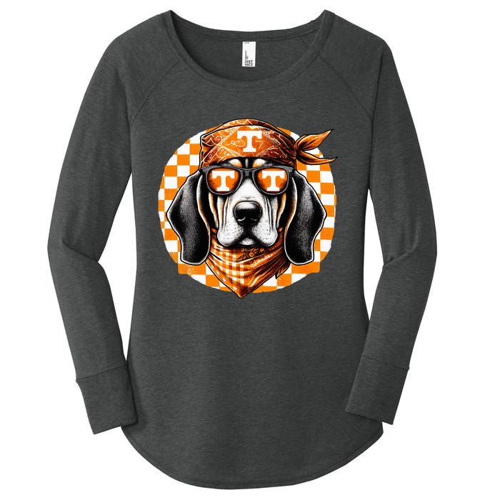 Orange Blooded Tennessee Hound Native Home Tn State Pride Women's Perfect Tri Tunic Long Sleeve Shirt