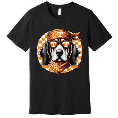 Orange Blooded Tennessee Hound Native Home Tn State Pride Premium T-Shirt