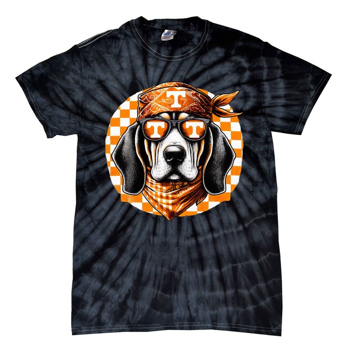 Orange Blooded Tennessee Hound Native Home Tn State Pride Tie-Dye T-Shirt