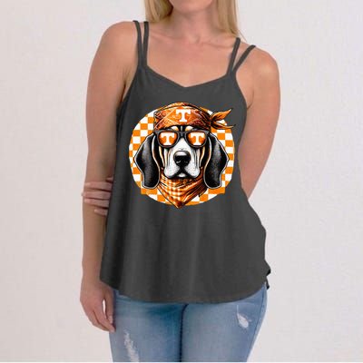 Orange Blooded Tennessee Hound Native Home Tn State Pride Women's Strappy Tank