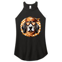 Orange Blooded Tennessee Hound Native Home Tn State Pride Women's Perfect Tri Rocker Tank