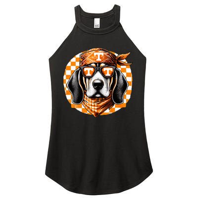 Orange Blooded Tennessee Hound Native Home Tn State Pride Women's Perfect Tri Rocker Tank