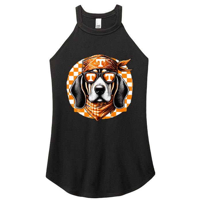 Orange Blooded Tennessee Hound Native Home Tn State Pride Women's Perfect Tri Rocker Tank