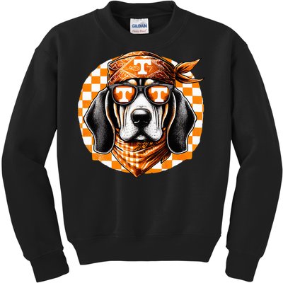 Orange Blooded Tennessee Hound Native Home Tn State Pride Kids Sweatshirt