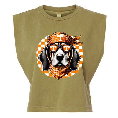 Orange Blooded Tennessee Hound Native Home Tn State Pride Garment-Dyed Women's Muscle Tee