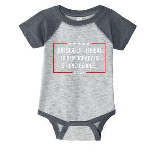 Our Biggest Threat To Democracy Is Stupid People Infant Baby Jersey Bodysuit