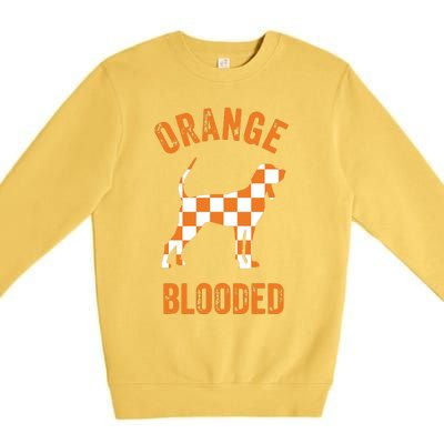 Orange Blooded Tennessee Hound Native Home Tn State Pride Premium Crewneck Sweatshirt