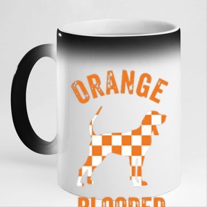 Orange Blooded Tennessee Hound Native Home Tn State Pride 11oz Black Color Changing Mug