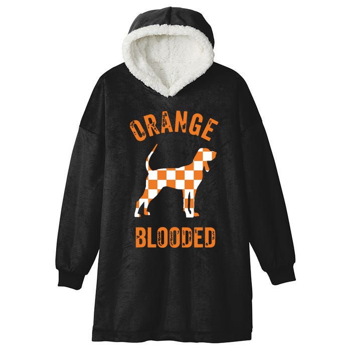 Orange Blooded Tennessee Hound Native Home Tn State Pride Hooded Wearable Blanket