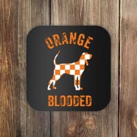 Orange Blooded Tennessee Hound Native Home Tn State Pride Coaster