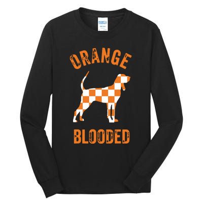 Orange Blooded Tennessee Hound Native Home Tn State Pride Tall Long Sleeve T-Shirt