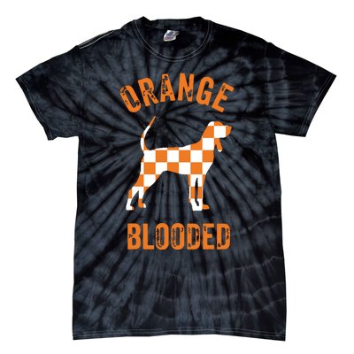 Orange Blooded Tennessee Hound Native Home Tn State Pride Tie-Dye T-Shirt