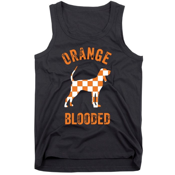 Orange Blooded Tennessee Hound Native Home Tn State Pride Tank Top