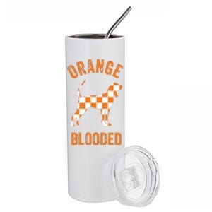 Orange Blooded Tennessee Hound Native Home Tn State Pride Stainless Steel Tumbler