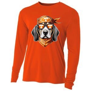 Orange Blooded Tennessee Hound Native Home Tn State Pride Cooling Performance Long Sleeve Crew