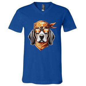 Orange Blooded Tennessee Hound Native Home Tn State Pride V-Neck T-Shirt