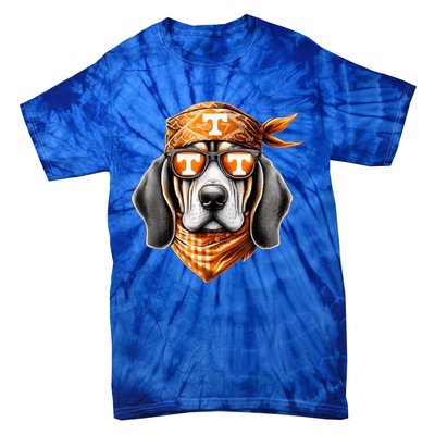 Orange Blooded Tennessee Hound Native Home Tn State Pride Tie-Dye T-Shirt