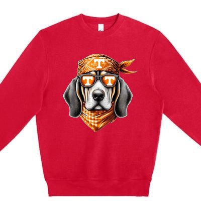 Orange Blooded Tennessee Hound Native Home Tn State Pride Premium Crewneck Sweatshirt