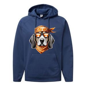 Orange Blooded Tennessee Hound Native Home Tn State Pride Performance Fleece Hoodie