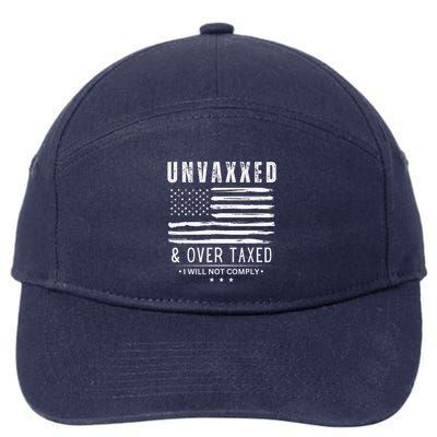 On Back Unvaxxed And Overtaxed 7-Panel Snapback Hat