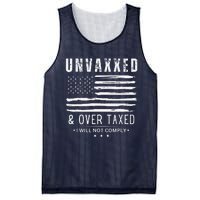 On Back Unvaxxed And Overtaxed Mesh Reversible Basketball Jersey Tank