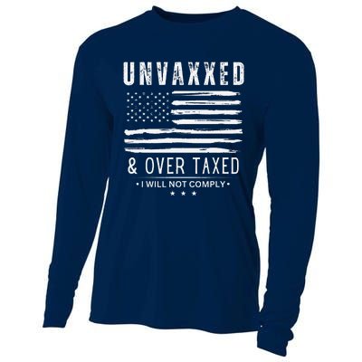 On Back Unvaxxed And Overtaxed Cooling Performance Long Sleeve Crew