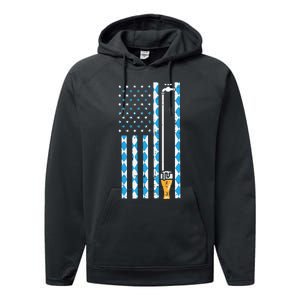 Oktoberfest Bavarian Us Flag German Costume Performance Fleece Hoodie