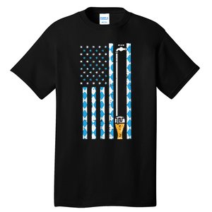 Oktoberfest Bavarian Us Flag German Costume Tall T-Shirt