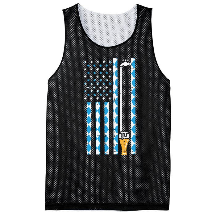 Oktoberfest Bavarian Us Flag German Costume Mesh Reversible Basketball Jersey Tank