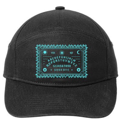 Ouija Board Vintage Goth Spirit Gothic Board Witch Wiccan Tarot Witchcraft 7-Panel Snapback Hat