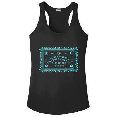 Ouija Board Vintage Goth Spirit Gothic Board Witch Wiccan Tarot Witchcraft Ladies PosiCharge Competitor Racerback Tank