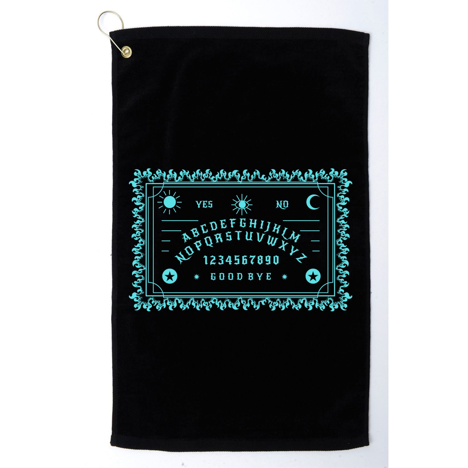 Ouija Board Vintage Goth Spirit Gothic Board Witch Wiccan Tarot Witchcraft Golf Towel