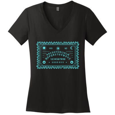 Ouija Board Vintage Goth Spirit Gothic Board Witch Wiccan Tarot Witchcraft Women's V-Neck T-Shirt