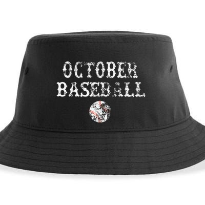 October Baseball Vintage Playoff Sustainable Bucket Hat