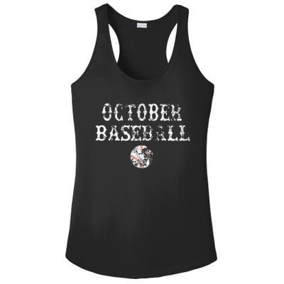 October Baseball Vintage Playoff Ladies PosiCharge Competitor Racerback Tank