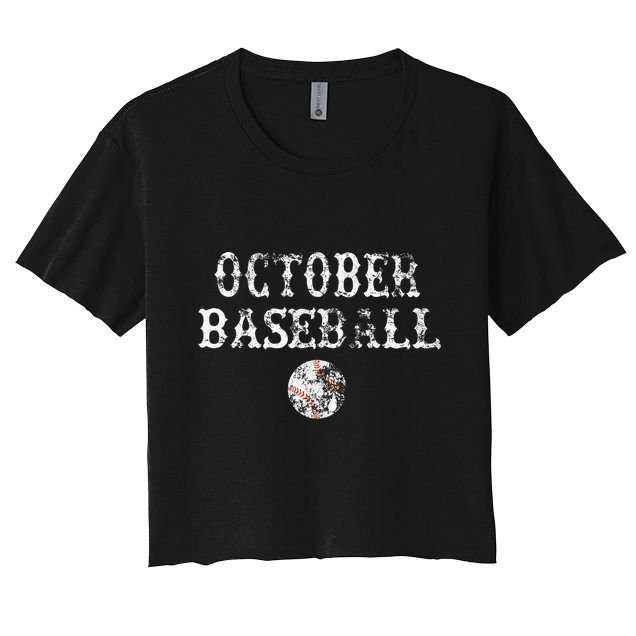 October Baseball Vintage Playoff Crop Top