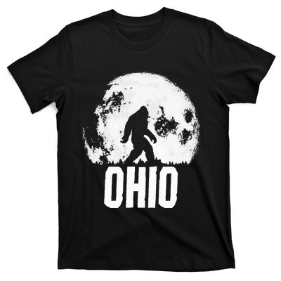 Ohio Bigfoot Vintage Full Moon Retro Squatch State Pride T-Shirt