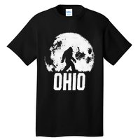 Ohio Bigfoot Vintage Full Moon Retro Squatch State Pride Tall T-Shirt