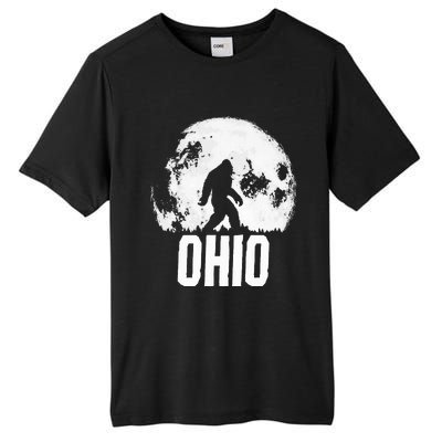 Ohio Bigfoot Vintage Full Moon Retro Squatch State Pride Tall Fusion ChromaSoft Performance T-Shirt