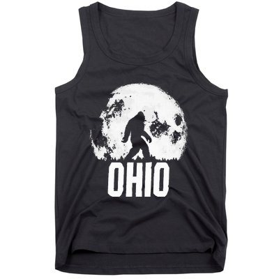 Ohio Bigfoot Vintage Full Moon Retro Squatch State Pride Tank Top