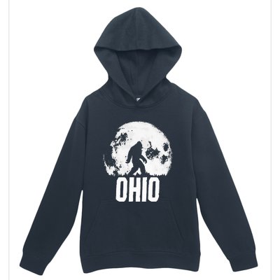 Ohio Bigfoot Vintage Full Moon Retro Squatch State Pride Urban Pullover Hoodie