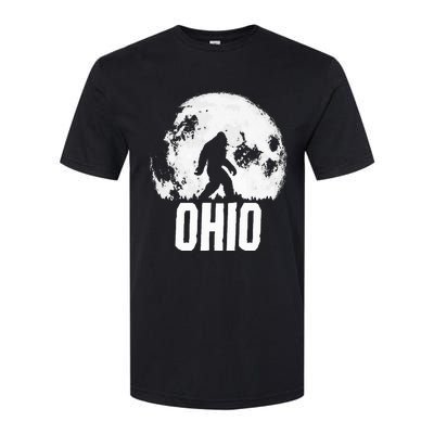 Ohio Bigfoot Vintage Full Moon Retro Squatch State Pride Softstyle CVC T-Shirt