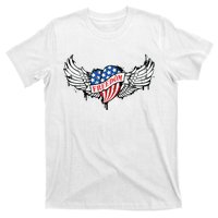 On Back Vintage Freedom Us Flag Eagle Patriotic 4th Of July T-Shirt