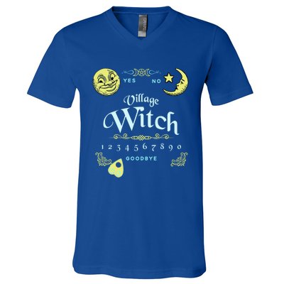 Ouija Board Village Witch Pagan Wiccan Design Cool Gift V-Neck T-Shirt