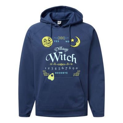 Ouija Board Village Witch Pagan Wiccan Design Cool Gift Performance Fleece Hoodie