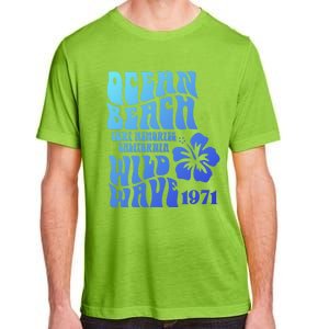 Ocean Beach Wild Wave Surf Memories California Siesta Beach Funny Gift Adult ChromaSoft Performance T-Shirt