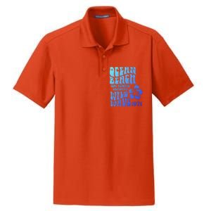 Ocean Beach Wild Wave Surf Memories California Siesta Beach Funny Gift Dry Zone Grid Polo