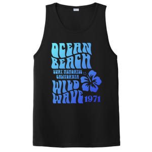 Ocean Beach Wild Wave Surf Memories California Siesta Beach Funny Gift PosiCharge Competitor Tank